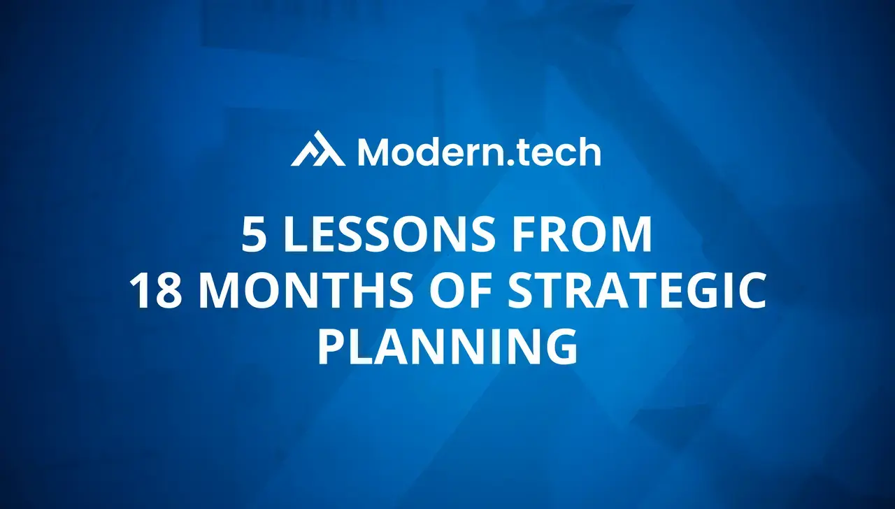 5 Lessons from 18 Months of Strategic Planning1